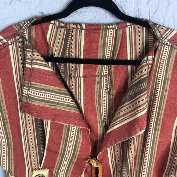 Vintage Handmade Vest One Size Western Art to Wear Mexican Boho Artsy Cross - Picture 7 of 16